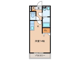 エクセル田中Ｅ棟の物件間取画像